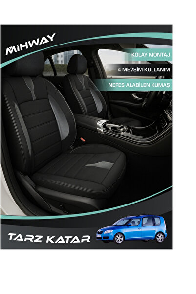 Mihway غطاء مقعد سيارة سكودا رومستر من سلسلة BETELGEUSE باللون الأسود، مجموعة...