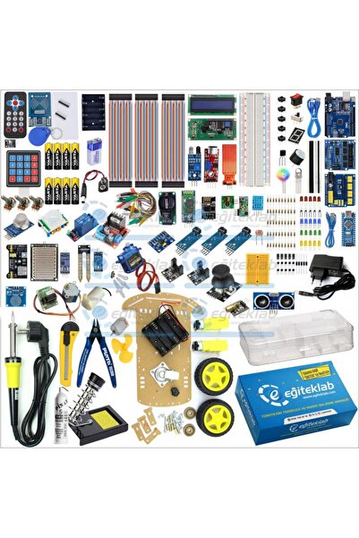 eğiteklab ARDUİNO MEGA PREMİUM SENSÖR EĞİTİM SETİ