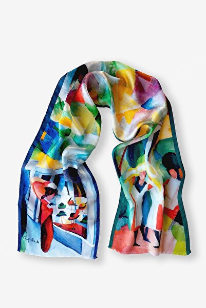 Galiga Hats %100 Ipek Fular 26*130cm 'art On Silk'