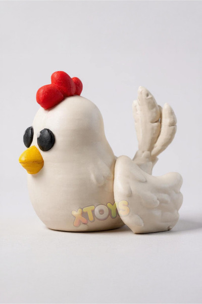 Xtoys سلسلة مفاتيح على شكل دجاجة لطيفة، لعبة حيوانات المزرعة المتحركة وزينة ل...