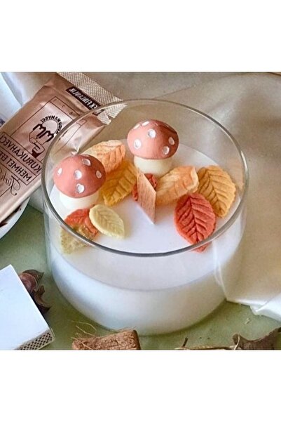 morlalem m 3 Boyutlu 2,4cm Mini Minyatür Mantar Silikon Kalıp K-788, Taş Tozu Sabun Alçı Mum Kalıbı