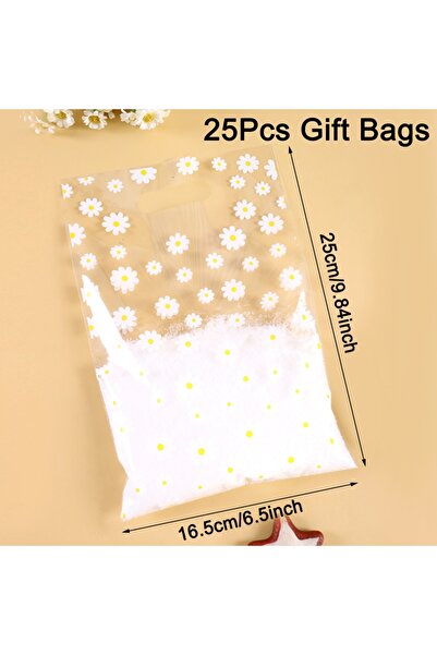 Choice كما هو موضح 25 قطعة 25/50/100 قطعة أكياس حلوى ديزي شفافة حقيبة تغليف البسكويت لحفل الزفاف