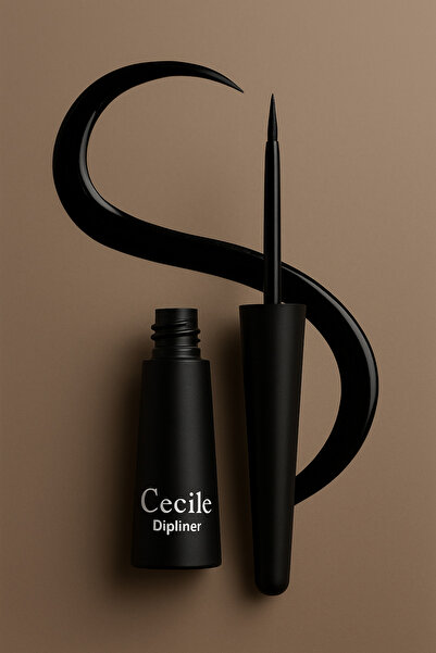 Cecile Dipliner Kalıcı Sıvı Eyeliner - 24 Saat Leke Tutmaz - Titremeyen İnce Uç - Suya Dayanıklı