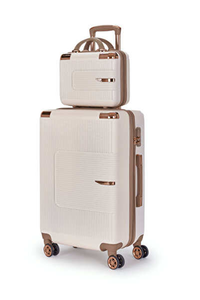 LİMRA 6-Piece Luggage Set, Beige-Gold, 32"/28"/24"/20"/15"/12"