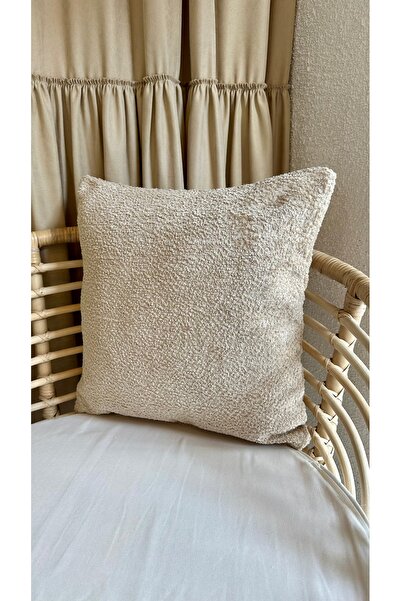 Decamor home Soft Beige Bohemian Throw Pillow Cover