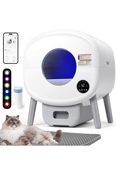 FSITEGO Automatic Cat Litter Box XL – Self Cleaning Smart Litter Box for Multiple Cats with App Control