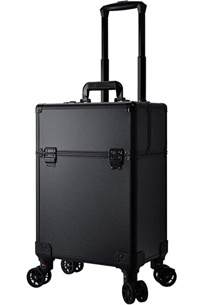 Generic Professional Makeup Trolley Case, Portable Cosmetic Train Case, Rolling Cosmetic Cases Organizer