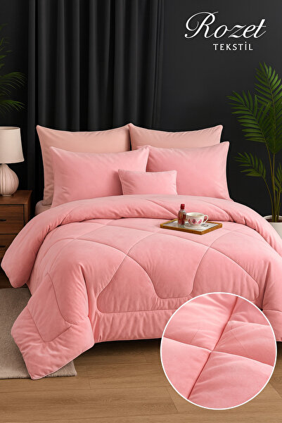 ROZET TEKSTİL Двоспальне рожеве (195 X 215) двостороннє ковдру Wellsoft Lüx