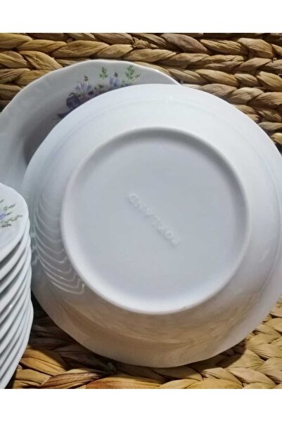 Porland Porselen Buket 12 Parça 6 Kişilik Tabak Seti (KASE TABAK)