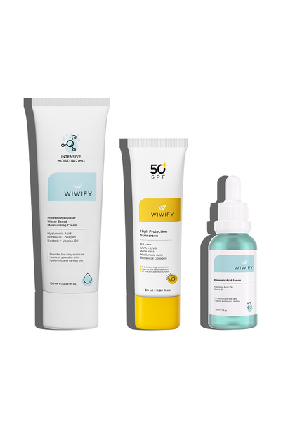 WIWIFY Kuru ve Soluk Ciltler İçin Nem & Koruma Seti