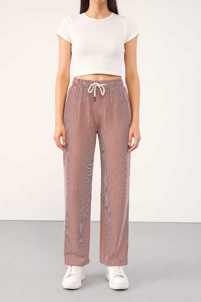 ŞIK VE MUTLU Waterway High Waist Palazzo Women's Trousers