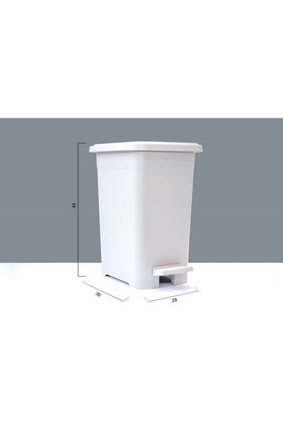 Genel Markalar Slim Pedallı 25 Lt Çöp Kovası İç Kovalı beyaz