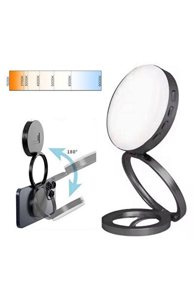 HYDER Lampă selfie, MagSafe, aluminiu, 4W, 1200mAh, autonomie 2h, rotație 360...