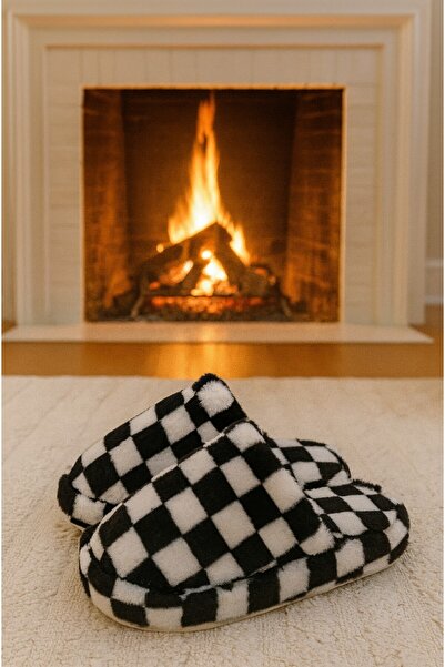 Moda Frato Karirano Zatvorene ženske E Kućne papuče dnevne udobne zimske papuče