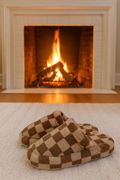 Moda Frato Karirano Zatvorene ženske E Kućne papuče dnevne udobne zimske papuče