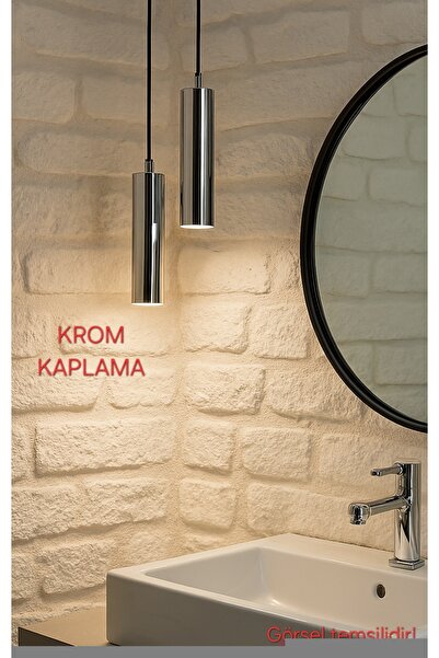 Bozyaka Aydınlatma Serena Dekoratif 2'li Metal Tavan Sarkıt Krom Kaplama Aviz...