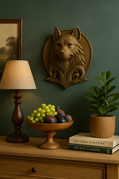 Findify Store Dekoratif Bozkurt Gold Hediyelik Ofis Ev Dekoru 20 Cm