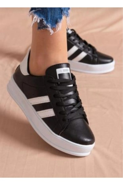 ZERDALİFE E Women's Black White Sole Sports Shoes111177