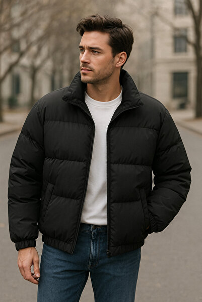 FASHION New Season Μαύρο Παλτό Αδιάβροχο και Αντιανεμικό