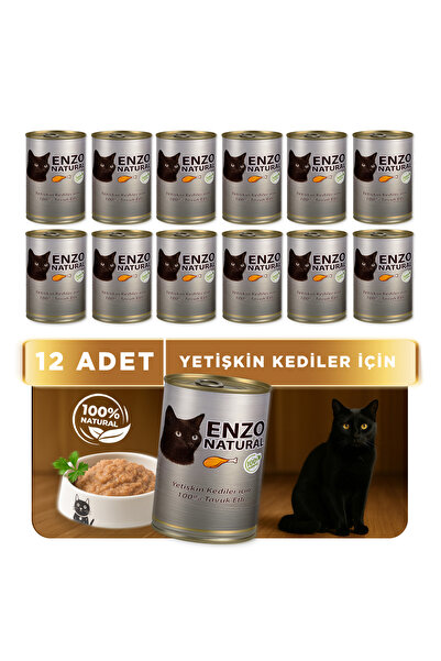 Tavuk Etli Konserve Yaş Kedi Maması 410 Gr X 12