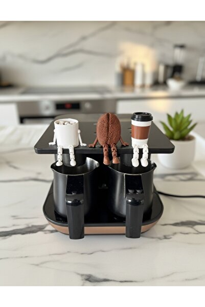 3-Piece Coffee Corner Decorative Figure Set Mug Core Trinket