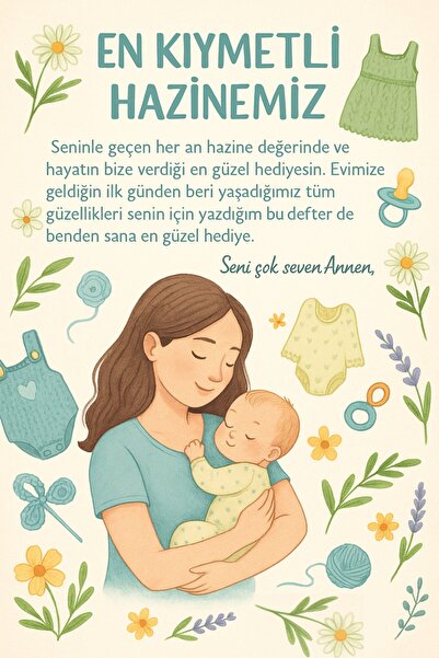 Merve ÖZTÜRK Anne Bebek Günlüğü Anne Bebek Ajandası Bebek Anı Defteri