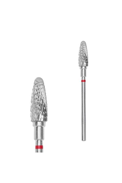 STALEKS Sert Alaşım Mısır Freze, Kırmızı, Çap 5 mm / Çalışma Kısmı 13 mm FT90...