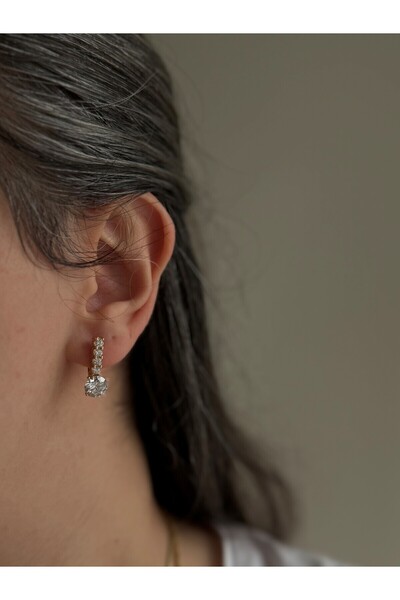 Owentis أقراط واريور من الفولاذ باللون الذهبي الوردي - لا تفقد بريقها -