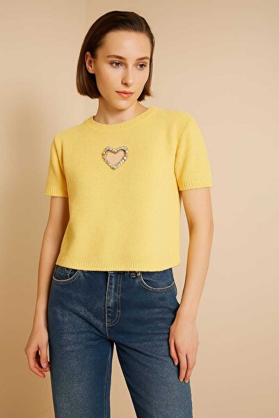 Enga Vera بلوزة تريكو بتفاصيل قلب