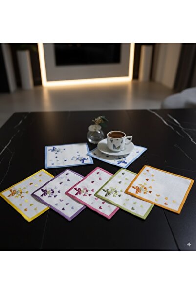 NGR HOME 6 قطع من مناديل كوكتيل القهوة