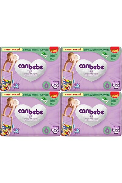 Canbebe Bebek Bezi Beden:6 (15-27Kg) Extra Large 128 Adet Avantaj Fırsat Pk