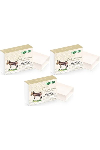 Agarta صابون طبيعي مصنوع يدويًا 150 جرام حليب الحمار (مجموعة من 3)