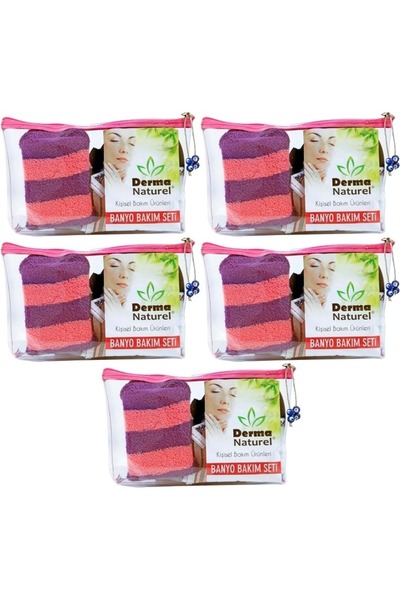 Derma Naturel مجموعة العناية بالحمام 4 قطع (مجموعة من 5)
