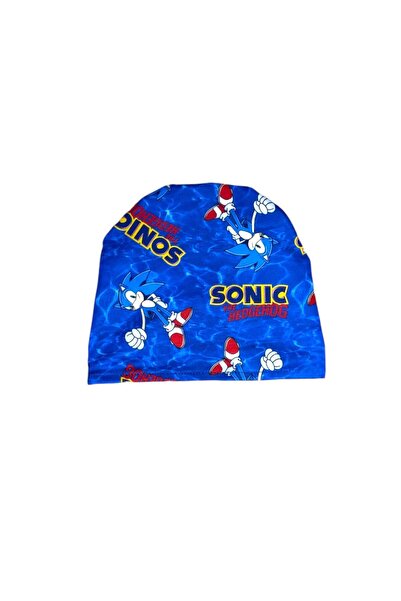 LİTTLE TORTOİSE YENİ SEZON ERKEK ÇOCUK SONİC DESENLİ DENİZ ŞORTU VE BONE TAKIM