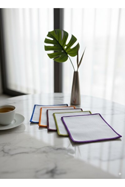 NGR HOME 6 ADET KANAVİÇE İŞLENEBİLEN KAHVE YANI SUNUM KOKTEYL PEÇETESİ