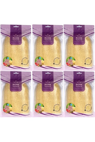 Derma Naturel قفازات استحمام من لوفا اليقطين (15*24 سم) MS-11 (مجموعة من 6)