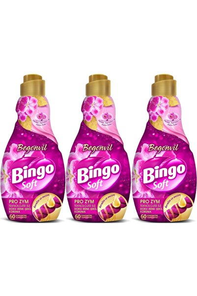 Bingo Soft Çamaşır Yumuşatıcı Konsantre 1440ML Begonvil (3 Lü Set)