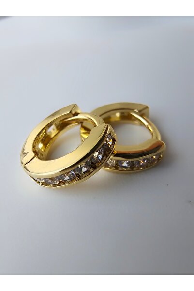 Zivazer Store Women's Steel No Tarnish Xuping Tiny Hoop Tragus/Helix Earring in Gold Color with Stone