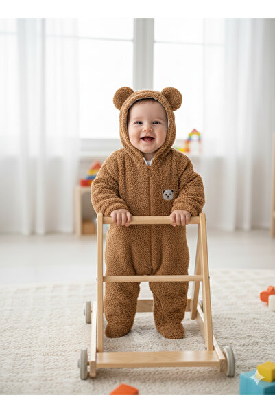 MeaShop Peluş Ayıcık Bebek Uyku Tulumu Unisex Wellsoft