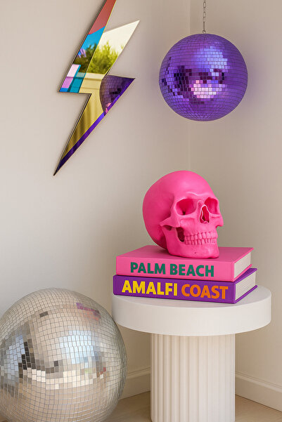 zebu3Design Dekoratif Kuru Kafa Figürü - Pembe | Modern Masaüstü Obje | Ev ve...