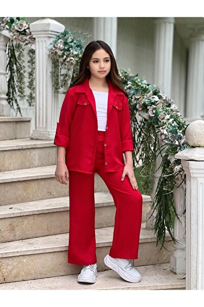 KOKOŞ BEBEK Stylish Suit with Linen Jacket | Between 4/8 Years