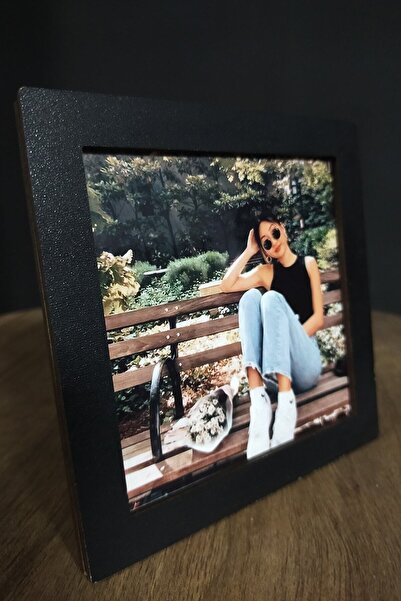 bymat 10x10 Ahşap Siyah Çerçeve