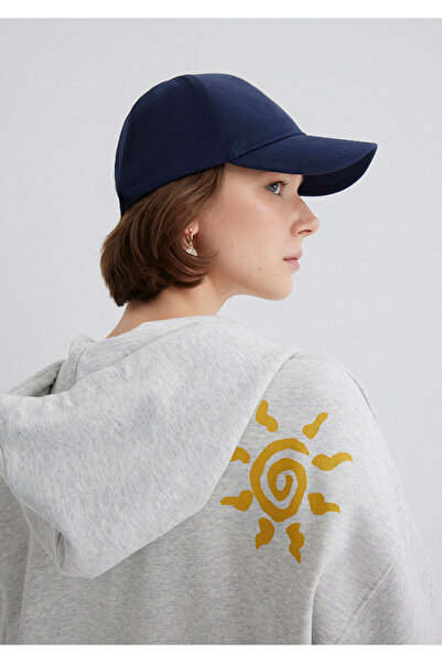 Mavi سويت شيرت رمادي بقلنسوة مطبوع عليه سلاحف نيلي 1S10382-87033