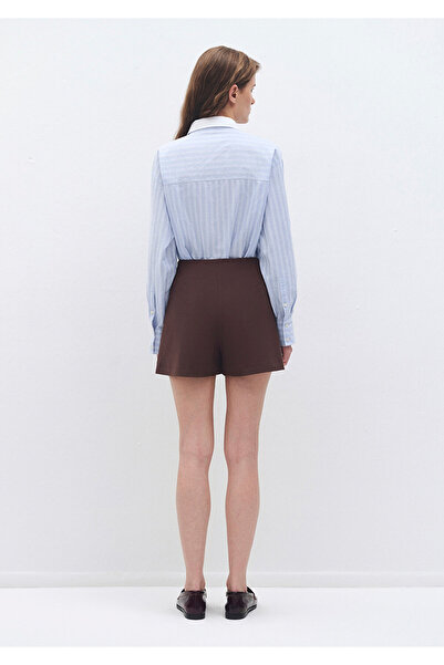 Mavi Kahverengi Şort Etek 1410191-70238