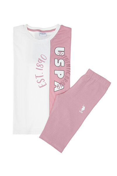 U.S. Polo Assn. Girl's Pink Shorts Top Set 50312404-Vr041
