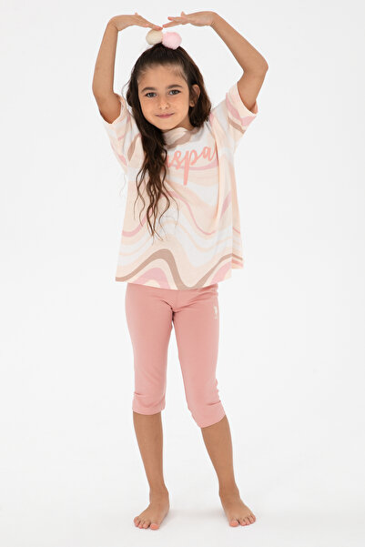 U.S. Polo Assn. Kız Çocuk Bej Pijama Takımı 50311687-VR011
