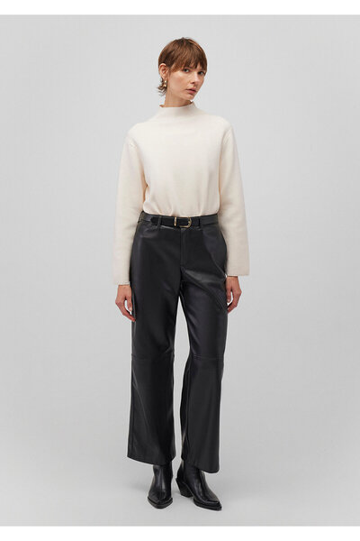 Mavi Black Faux Leather Trousers 1010867 -900
