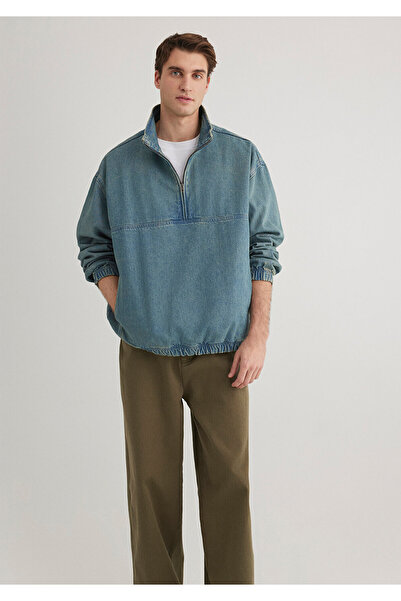 Mavi Lacivert Gömlek Oversize / Geniş Kesim 0211418-18790