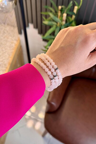 dergah tesbih 99 Pink Quartz Bracelet Prayer Rosary (Necklace-Bracelet-Rosemary)