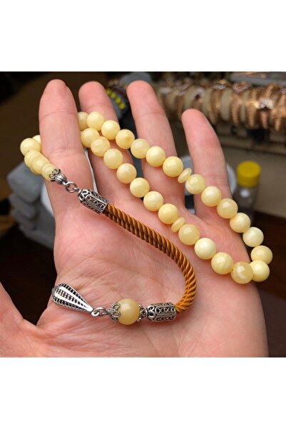 dergah tesbih Has Kaya Damla Kehribar Özel Tasarım (Amber), (مسبحة قطرة كهريبار)